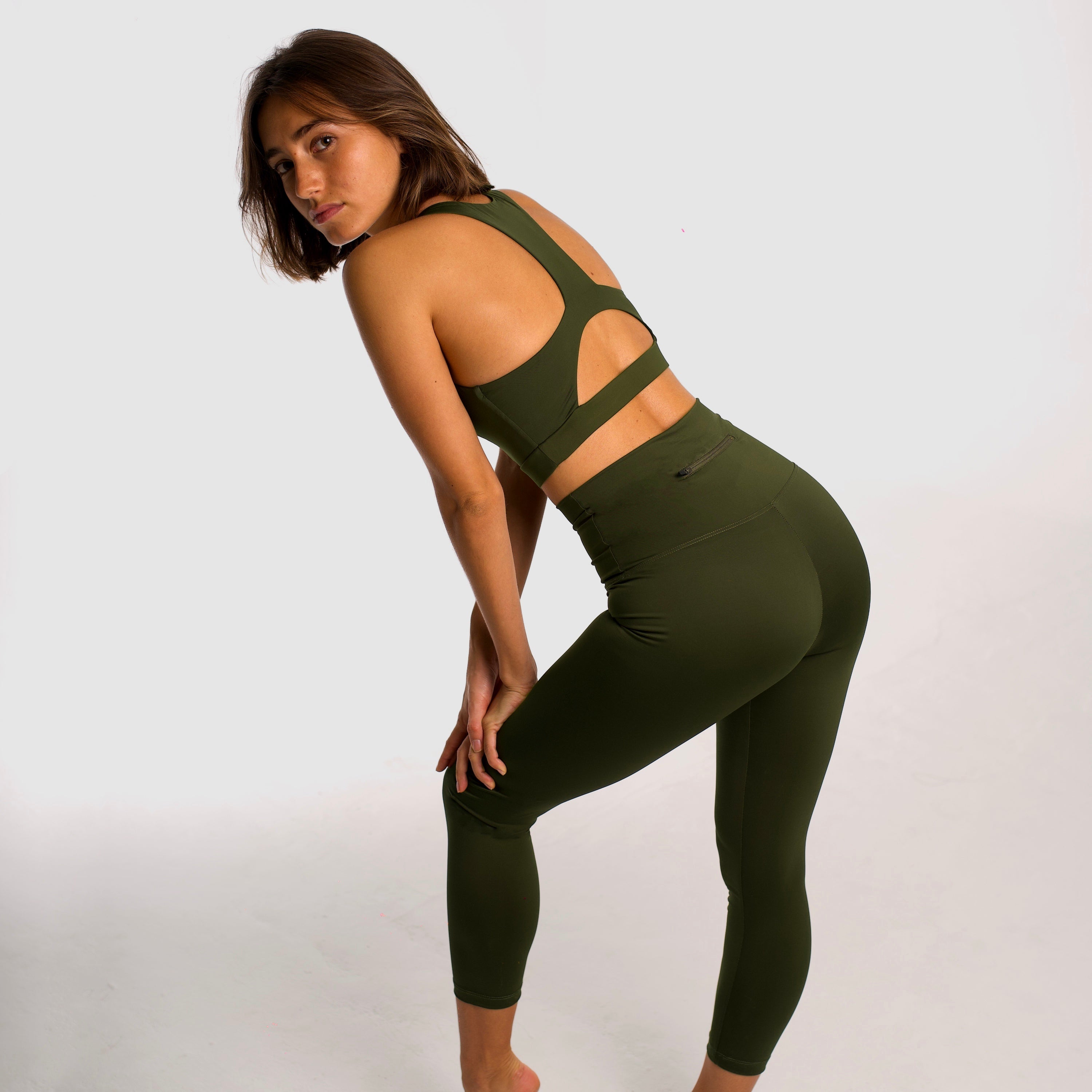 Khaki hotsell sports leggings